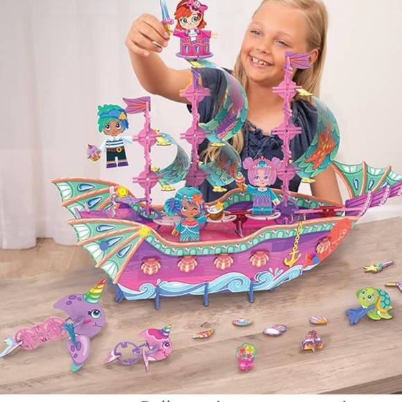 STEM for kids PinXies Marvelous Mermaid Ship Build Your own Play Set - Picture 4 of 4
